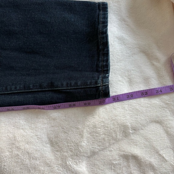 Express Slim Straight Hyper Stretch Dark Blue Denim Jeans 32 x 32 - Picture 7 of 16